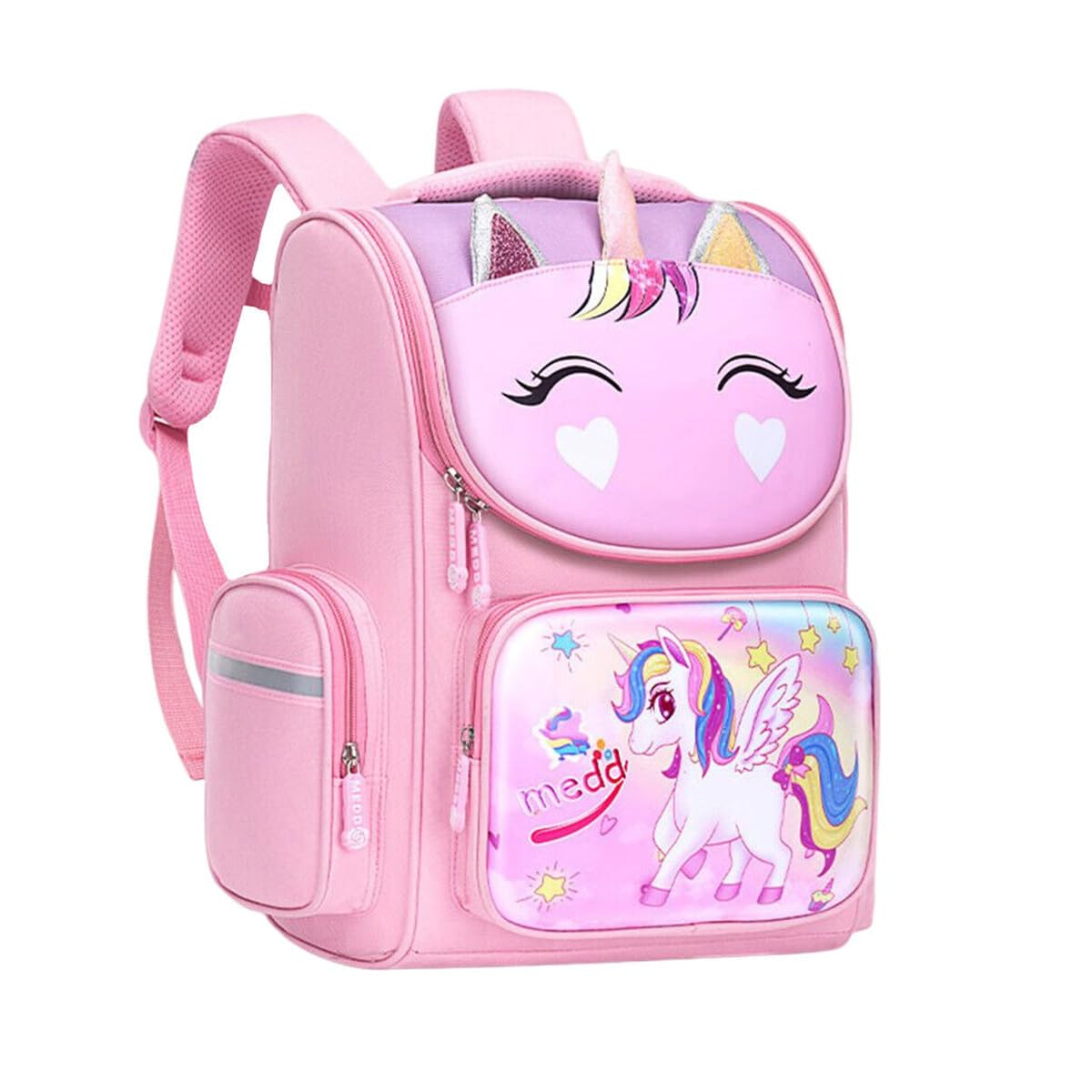 PALAY School Backpack for Girls Kids, Unicorn School Backpack Kids Large Capacity Girls Backpack for School, Travel, Camping, Burden-relief School Backpack for Kids (1-5 Grade) - Pink PALAY School Backpack for Girls Kids, Unicorn School Backpack Kids Large Capacity Girls Backpack for School, Travel, Camping, Burden-relief School Backpack for Kids (1-5 Grade) - Pink